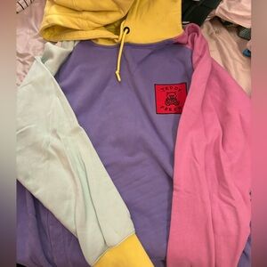 Teddy Fresh color block hoodie